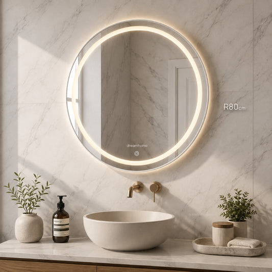 Огледало DH5522 - R80cm *бела